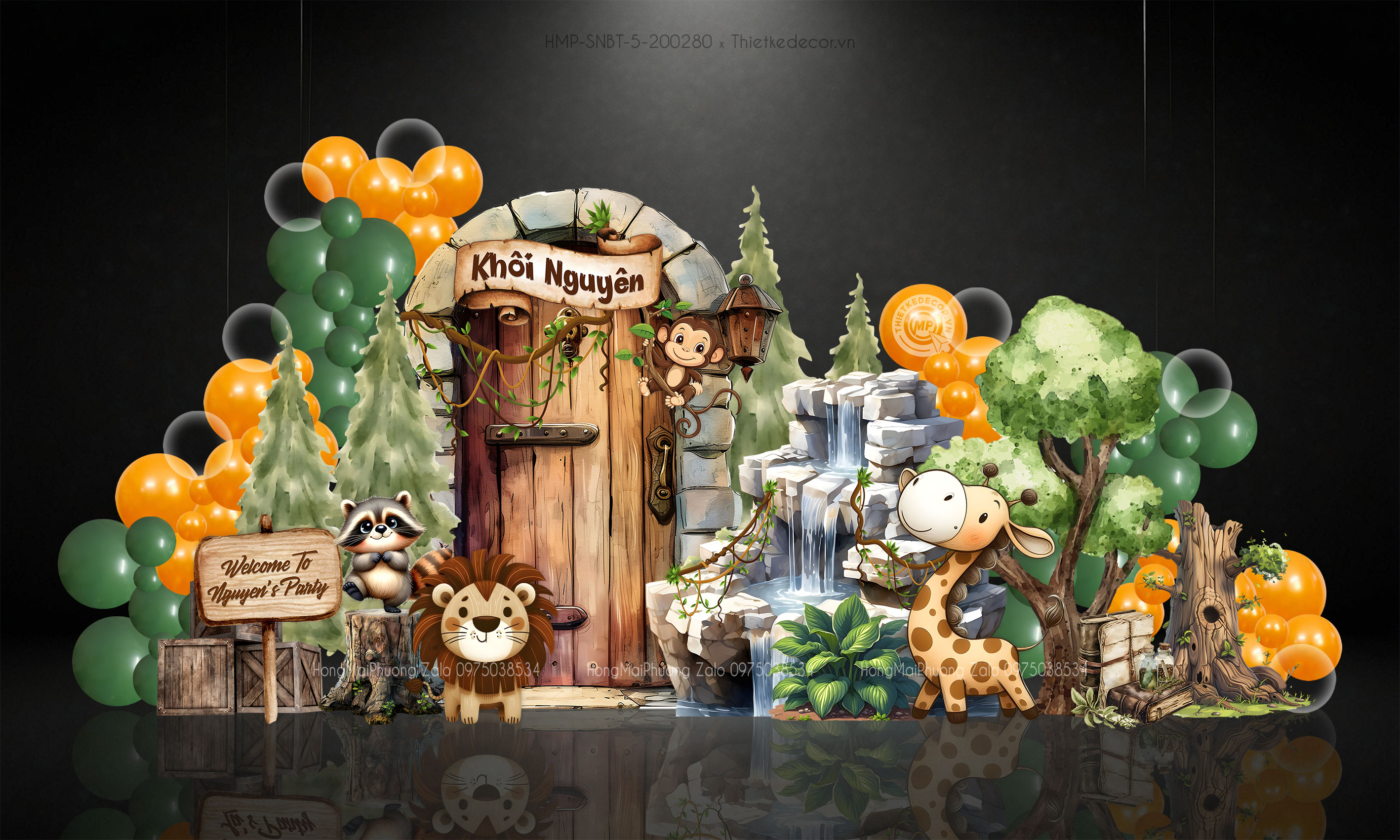 Sinh nhật bé trai chủ đề Safari- Khu rừng và động vật